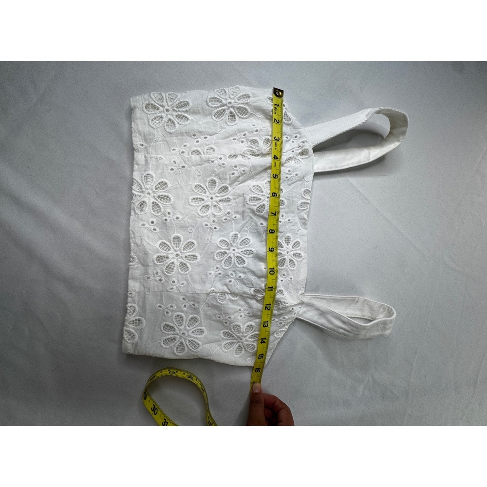 En Saison White Eyelet Two Piece Set Crop Top Maxi Skirt Cotton medium festival - Picture 6 of 16
